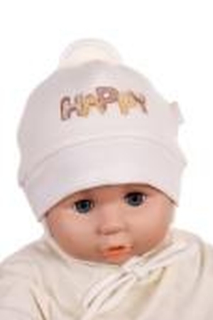 Čiapka WJ-Cz128 viazanie Happy beige béžová 36 38 40 42 44