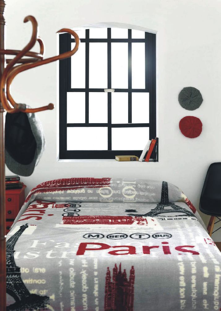 9344 PArís 220x240 27 red červená deka