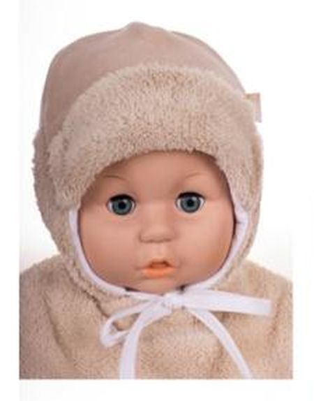 Čiapka Z-Cz043 viazanie Macko ivory maslová  36 38 40 42 44 46