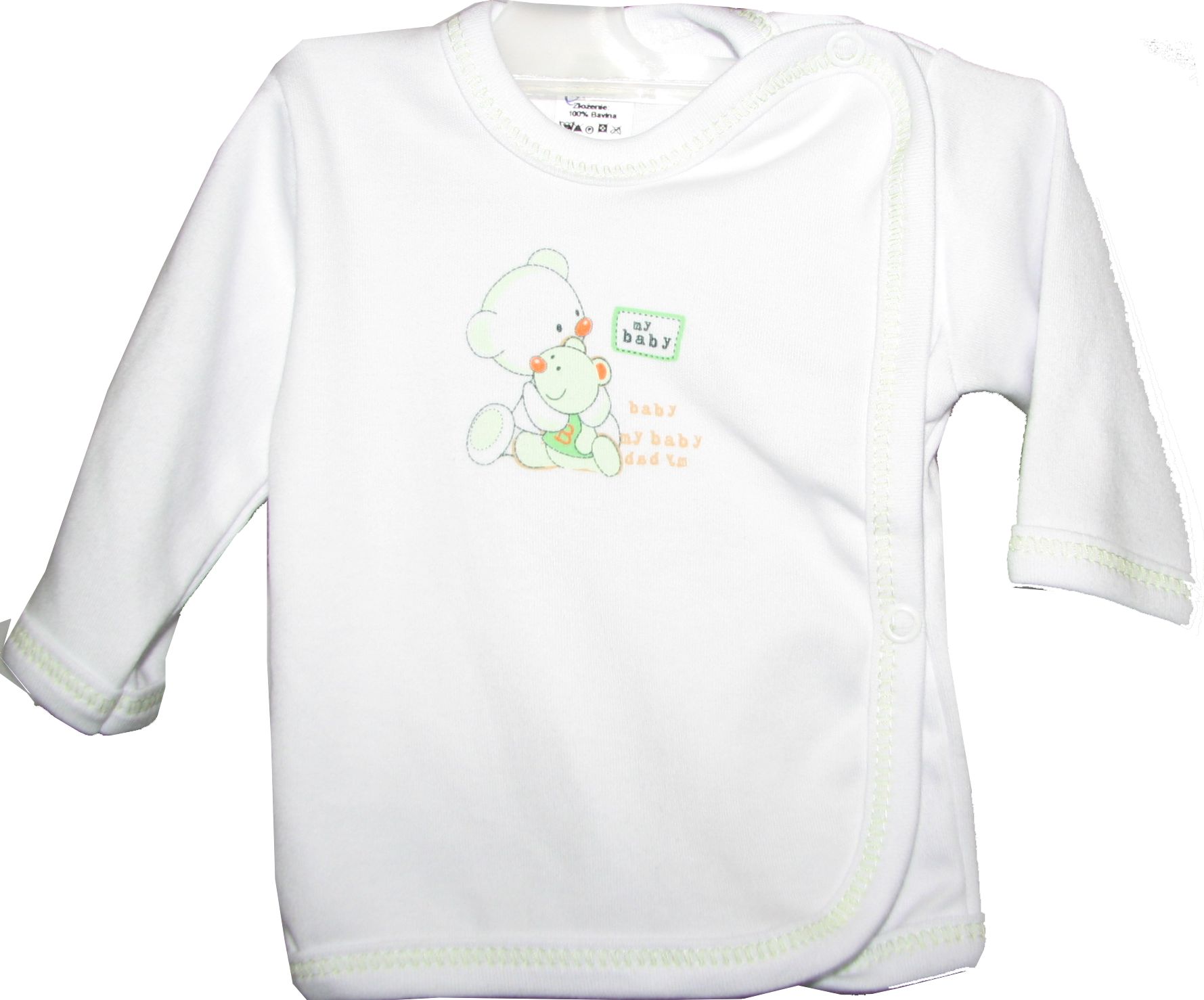 Kabátik GM001 bavlna potlač biela 56 62 68 74