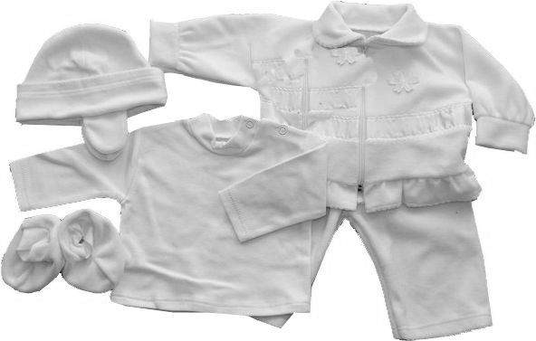 Komplet 5 dielny art D040 white 56 62 68 74 80 86 92