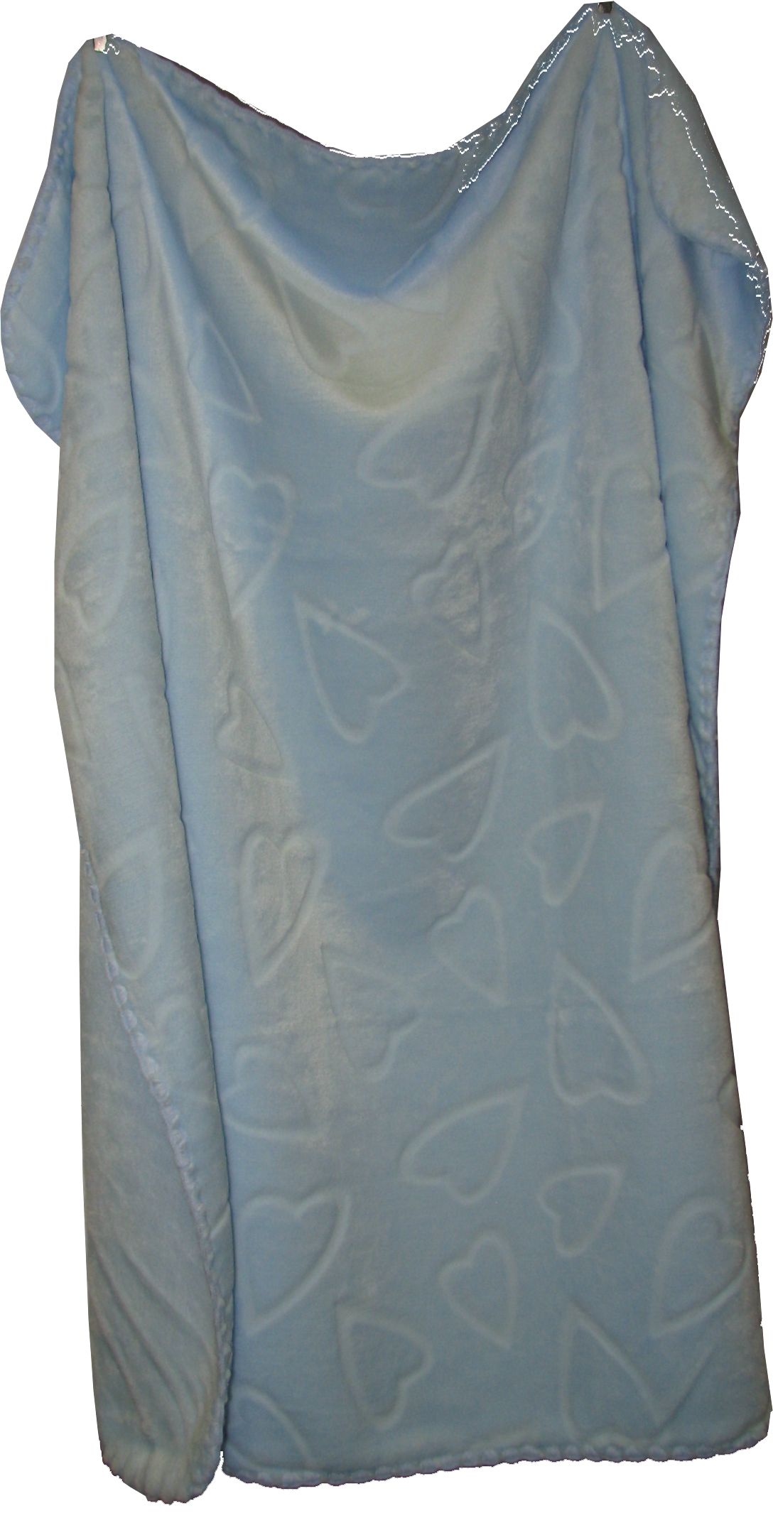 611 80x90 velur blue modrá srdiečka deka