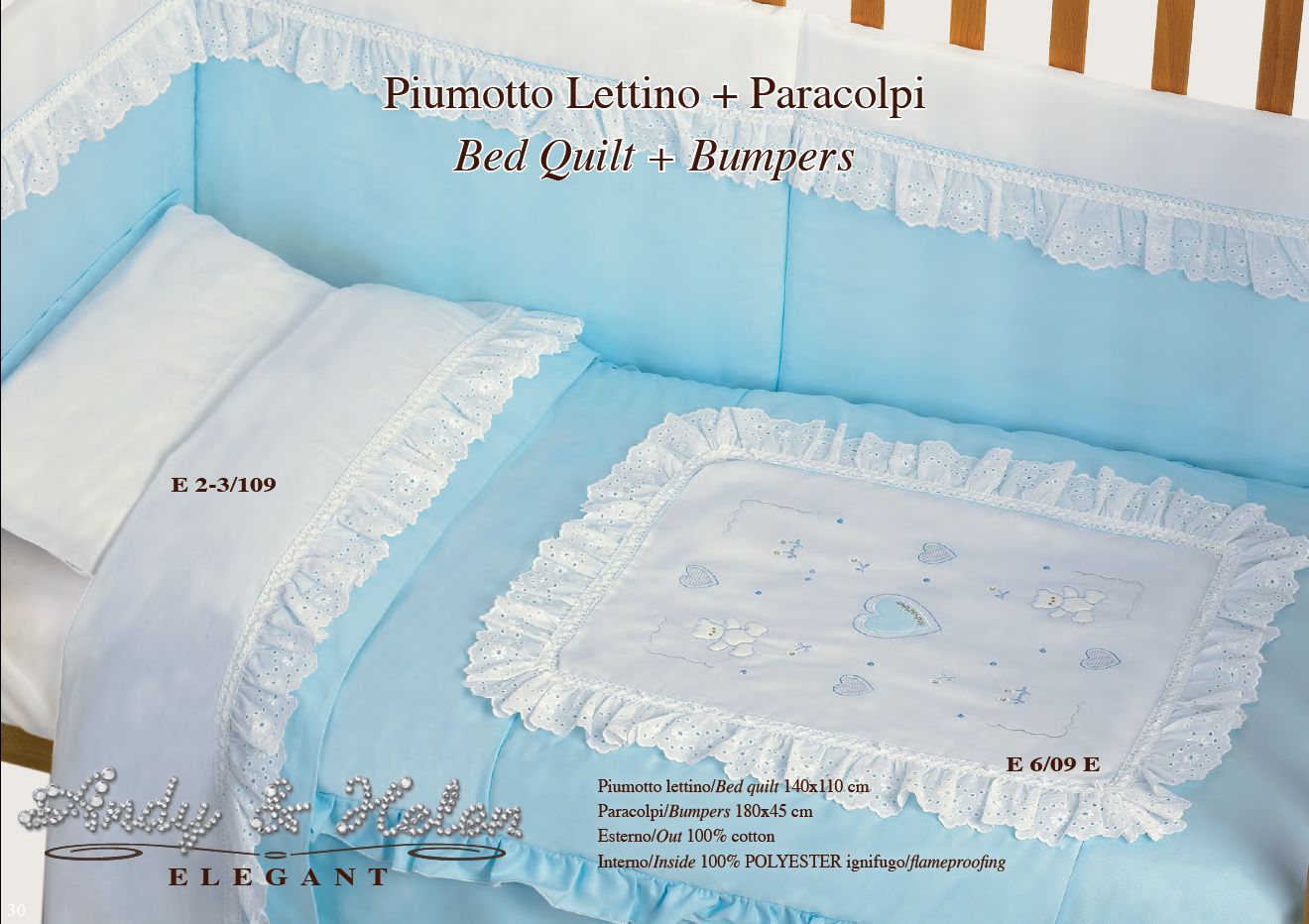 E6/09Eelegant 100x135 35x40 180x40 blue modrá 4D SW post. súpr.