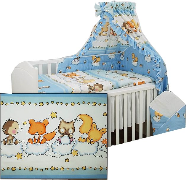 PS 1+1 90x130 40x60 BA potlač blue modrá g veverička 008