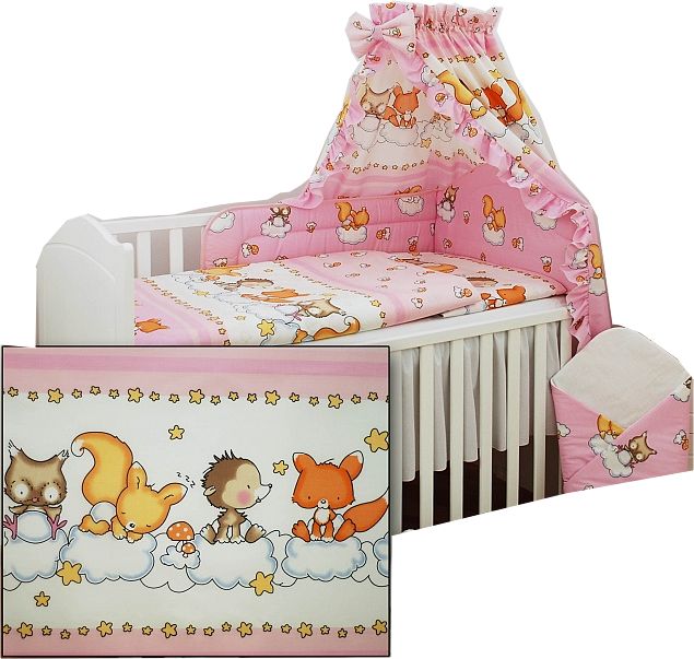 PS 1+1 90x130 40x60 BA potlač pink ružová g veverička 007