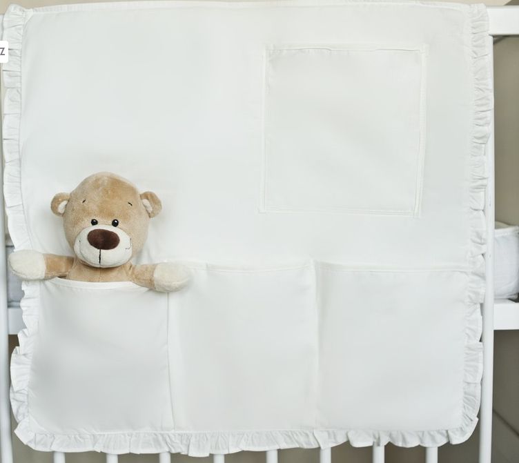 Vreckovník na postieľku potlač šedá