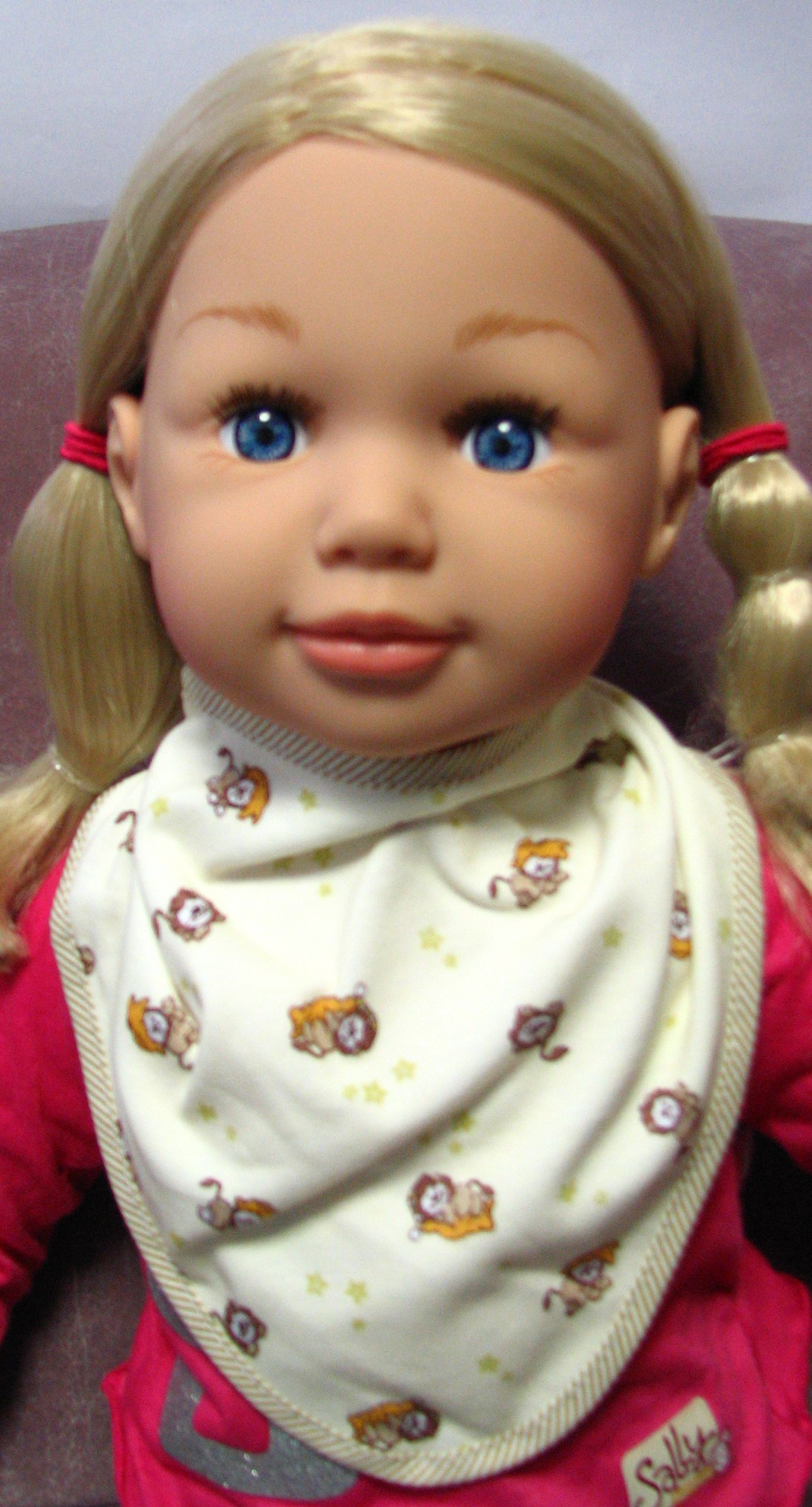 Podbradník šatka suchý zips lemovka beige béžová 156