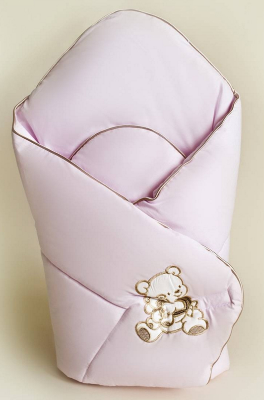 Zavinovačka hladká 80x80 Macko labky pink ružová bez výstuže