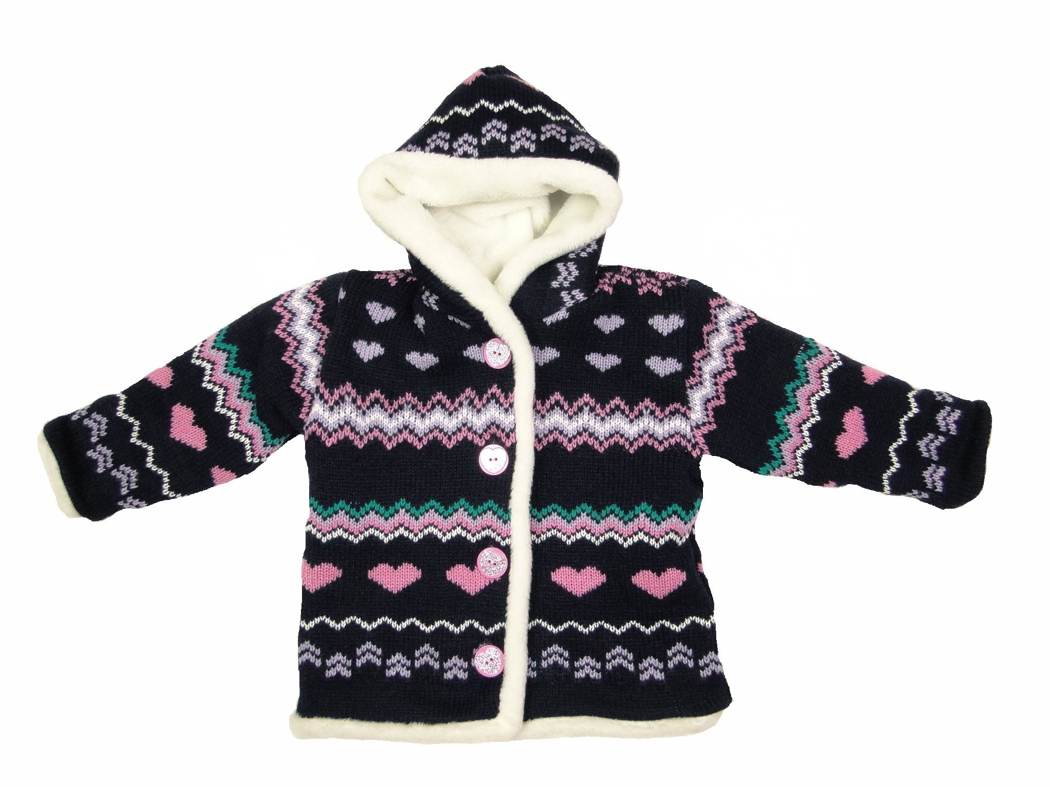 Svetrík JM 286 modrá vypletaný vzor vyteplený 104