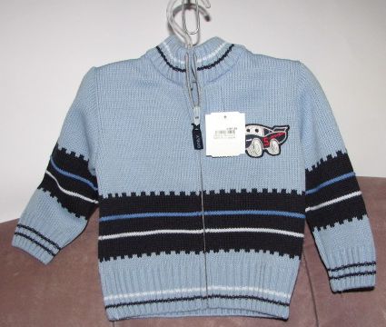 Svetrík JN 202 blue modrá autíčko 104