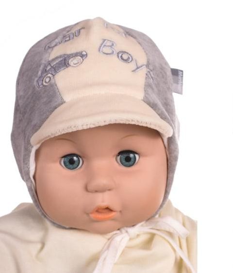 Čiapka WJ-Cz069 viazanie Car f Boys grey šedá 36 38 40 42 44