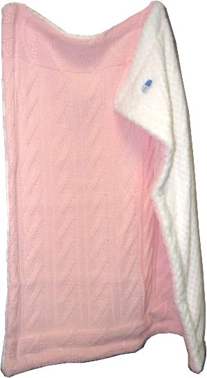 Pled 70 80x90 pink ružová podšitá DUO pletená deka