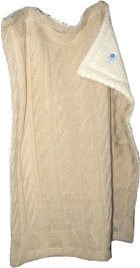 Pled 70 80x90 beige béžová podšitá DUO pletená deka