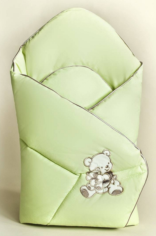 Zavinovačka hladká 80x80 Macko labky green zelená bez výstuže