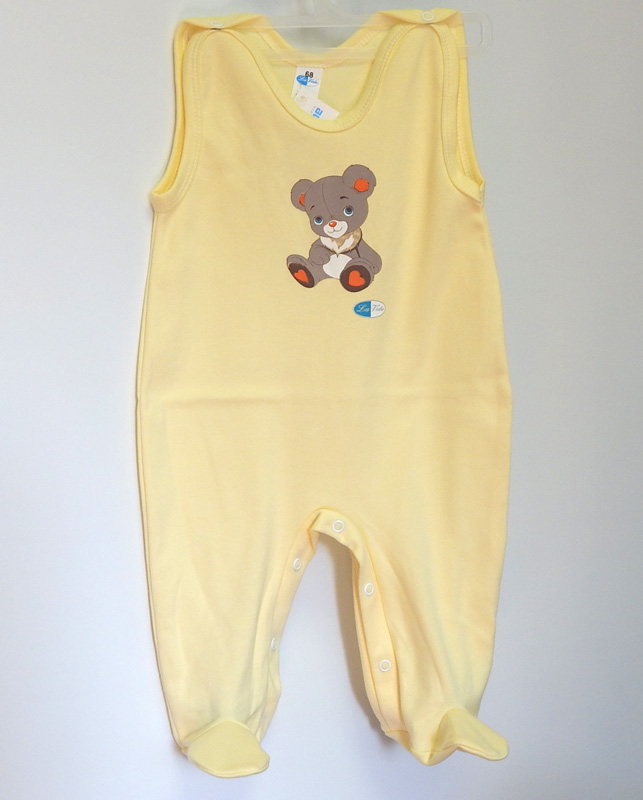 Dupačky bavlna sieťotlač yellow žltá 56