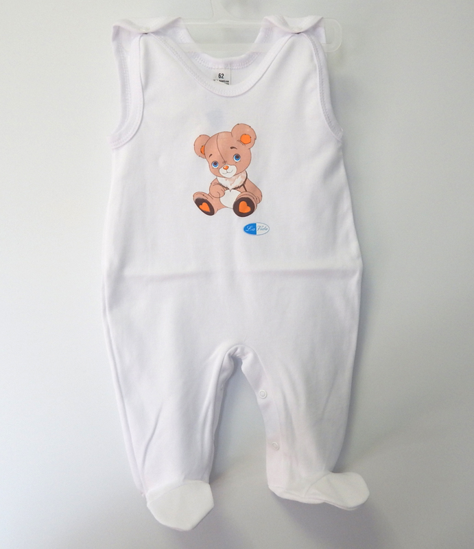 Dupačky bavlna sieťotlač white biela 62