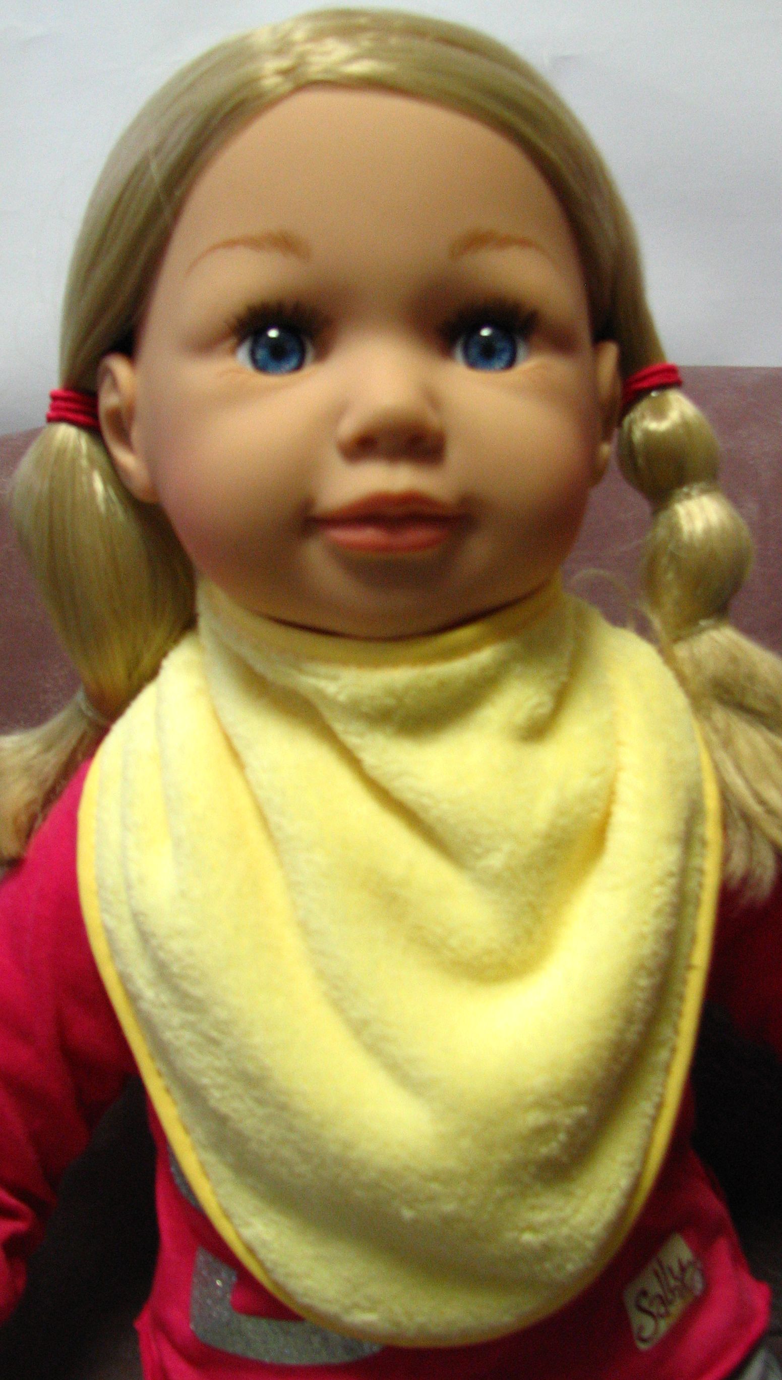 Podbradník šatka suchý zips lemovka micro podšitá yello žltá 153