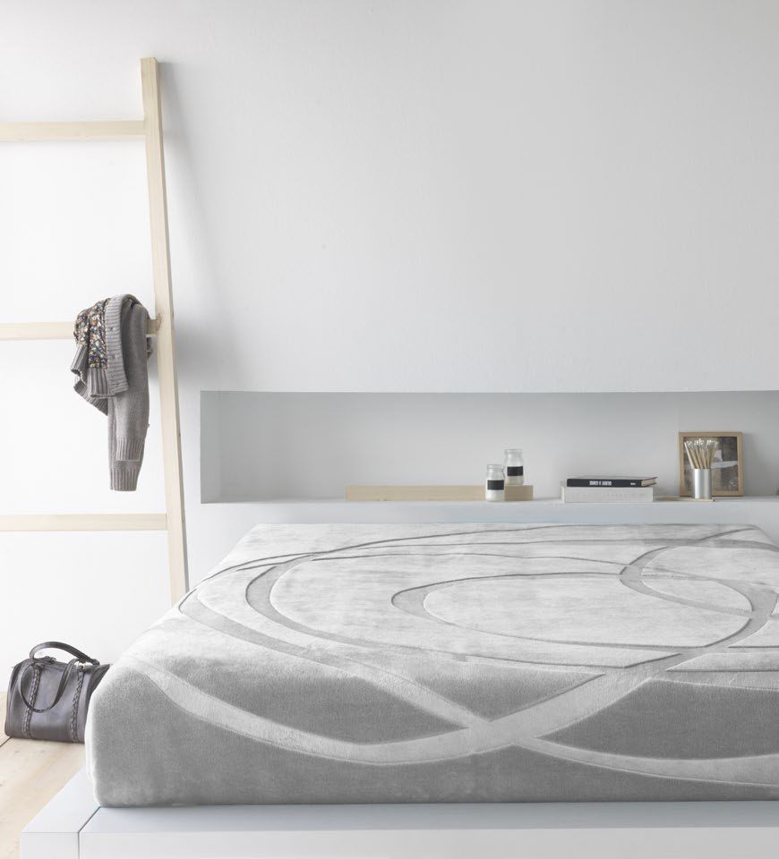 9621 bows liens 220x240 91 grey šedá deka