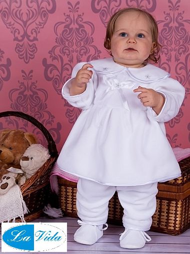 Komplet 3 dielny ND white biela šaty čiap nohav Lillia 74