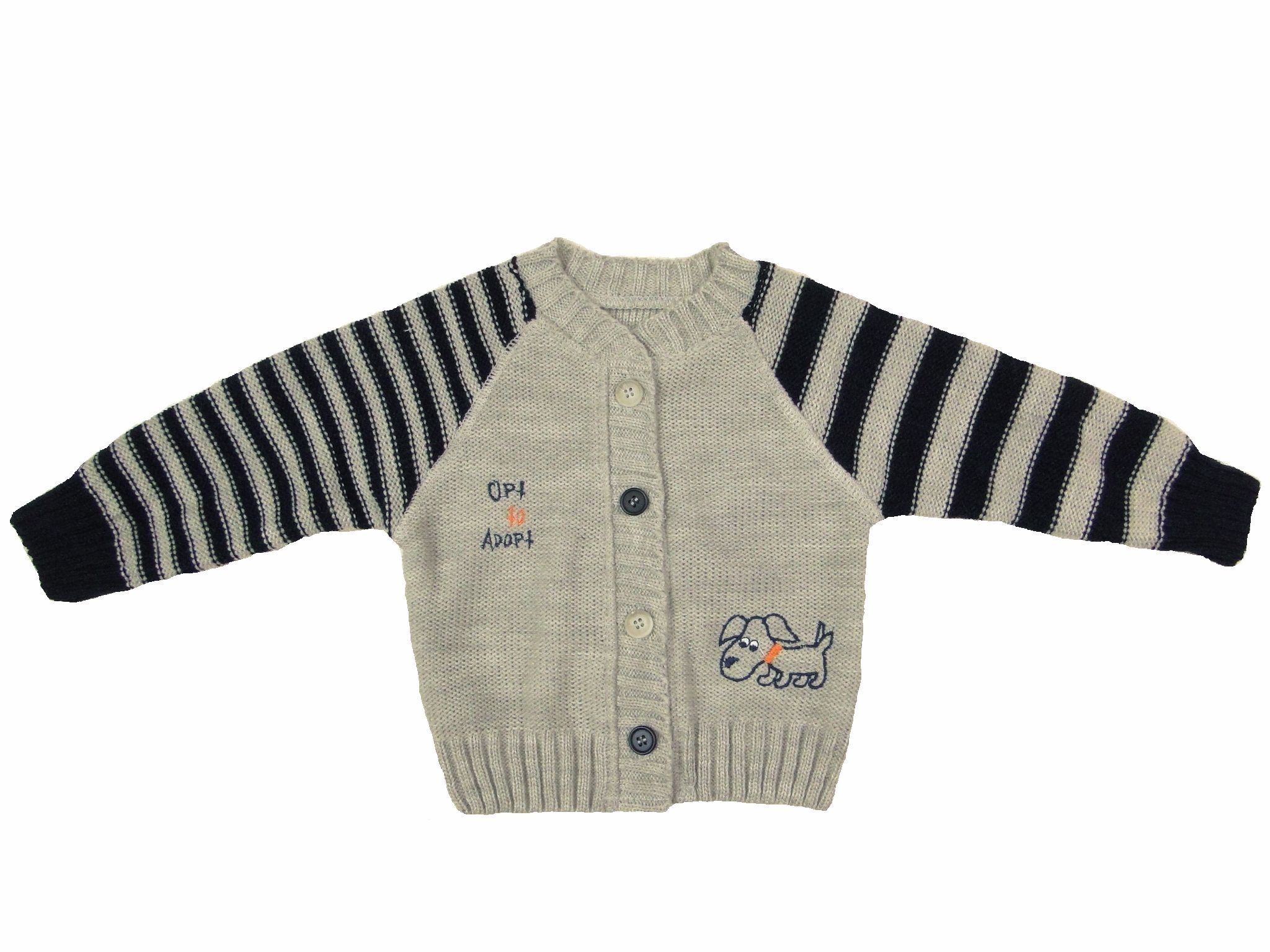 Svetrík JM 239 grey navy blue šedá s tmavomodrou 74