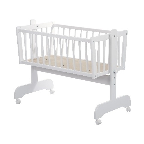 Kolíska bukové drevo white biela 90x42 cm