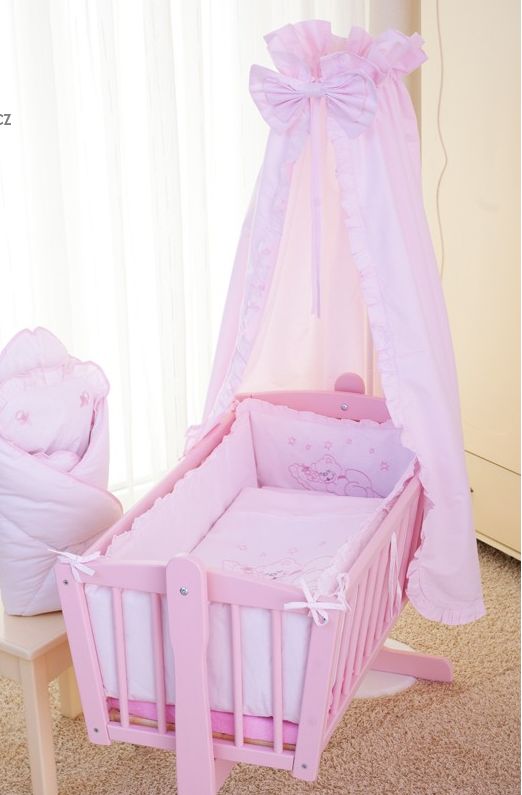 KS 3D 60x90 40x35 260x25 Výš. pink ružová K macko spí hviezdičk