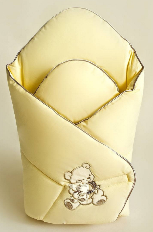 Zavinovačka hladká 80x80 Macko labky yellow žltá bez výstuže