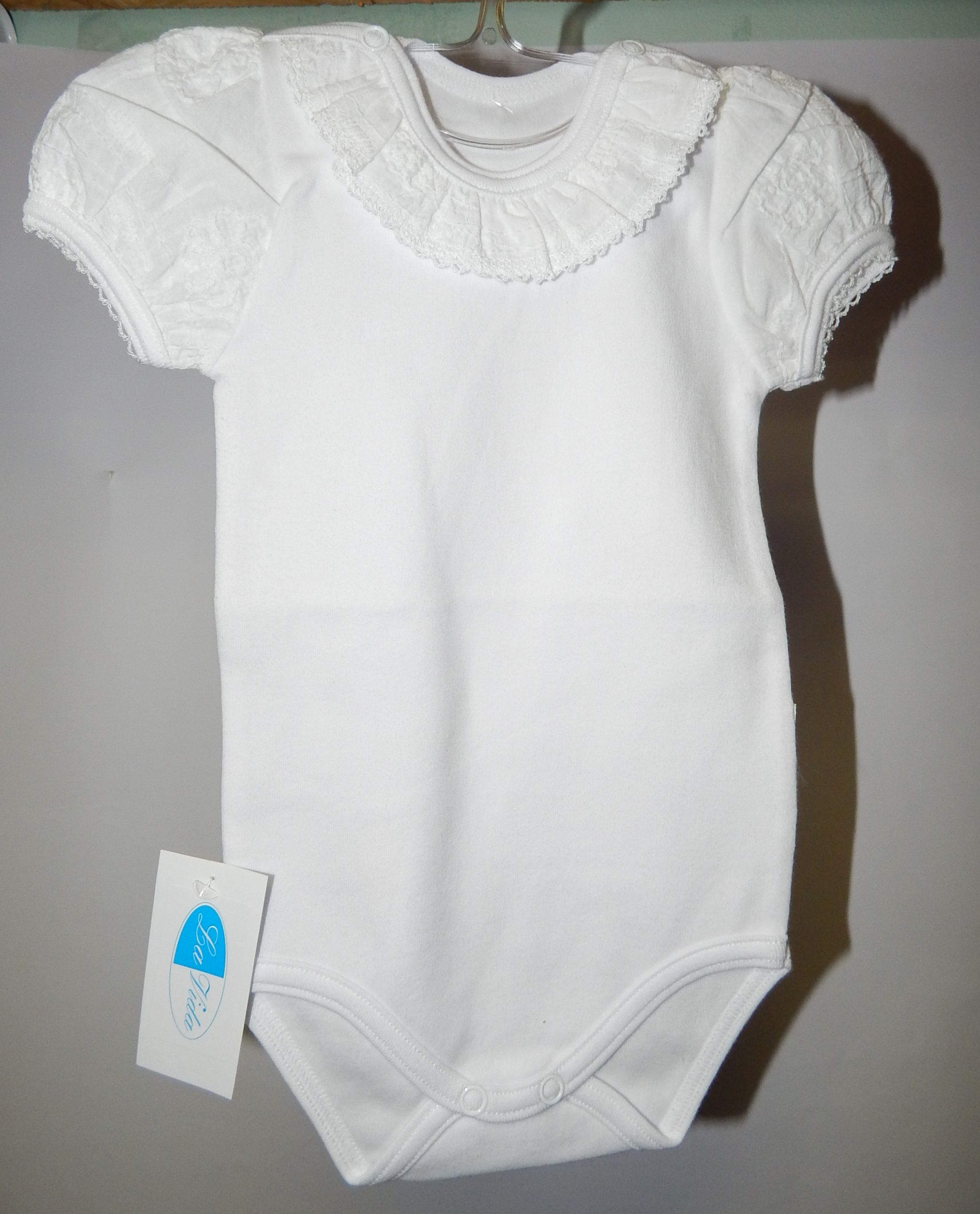 Body krátky rukáv RB 735 white biela slávnostné Magda 56