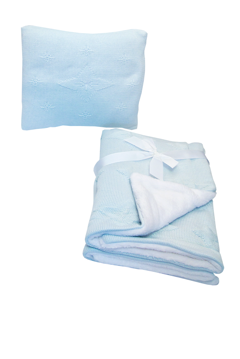 Pled 103 80x70 40x30 blue modrá podšitie micro