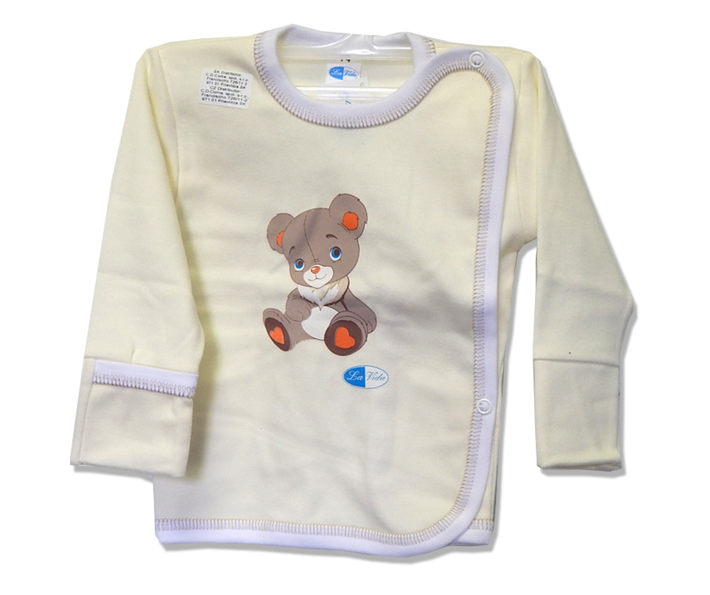 Košielka rukavičky HX potlač beige béžová 62