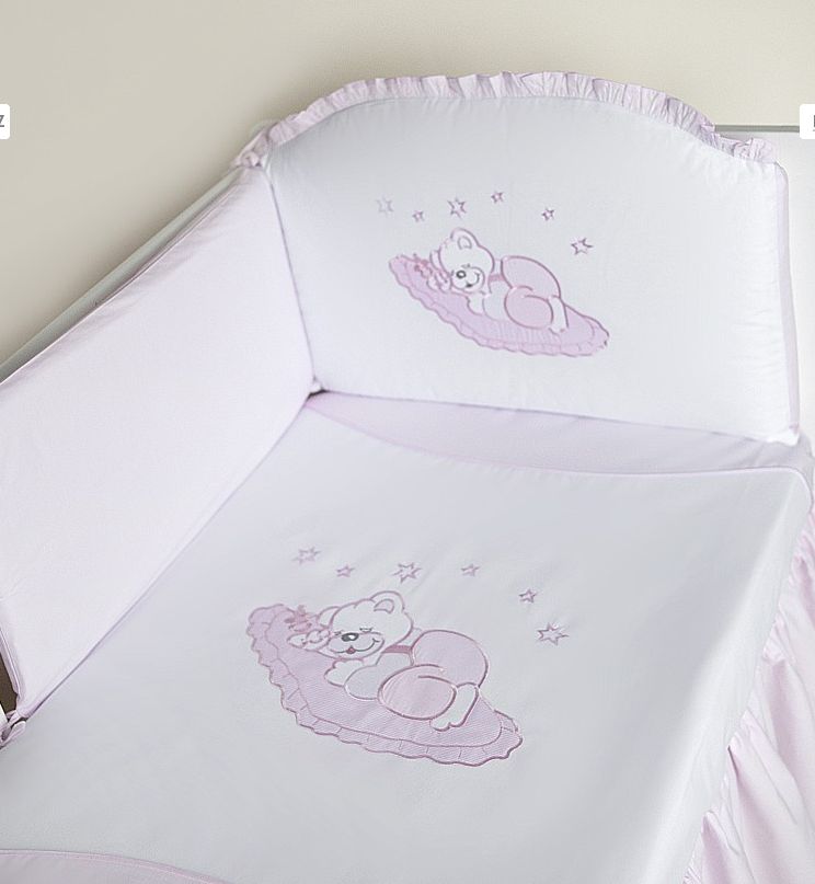 PS 5D 100x135 40x60 180x40 Výš. pink ružová K macko na vankúšiku