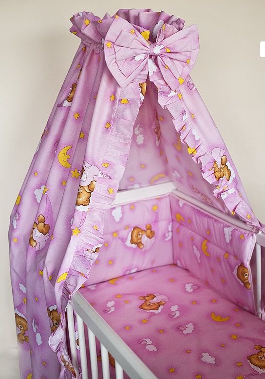 PS 1+1 100x135 40x60 BA potlač pink ružová K macko mesiačik