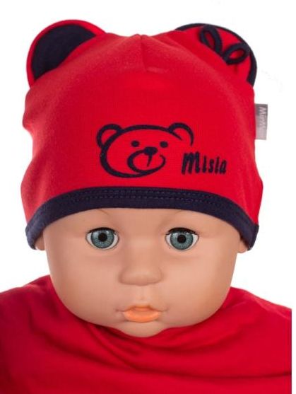 Čiapka Cr-Cz064 Macko red červená 34 36 38 40 42