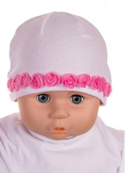 Čiapka Cr-Cz031 Kvetinka white biela 34 36 38 40 42