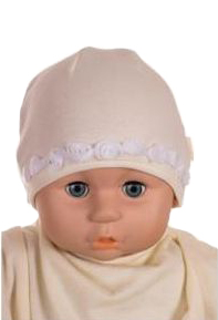 Čiapka Cr-Cz031 Kvetinka beige béžová 34 36 38 40 42