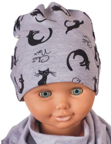 Čiapka WJ-Cz141 Smerf grey šedá 40 42 44 46