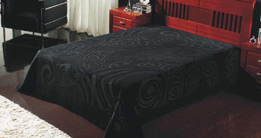 5907 220x240 99 black čierna deka