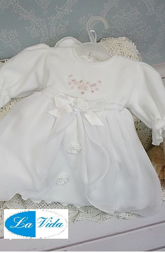 Komplet 3 dielny ND white biela šaty čiap nohav Emila 80