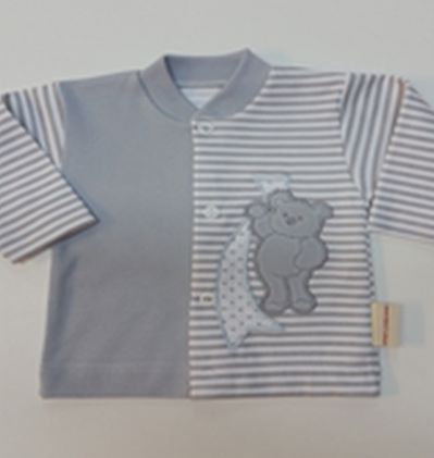 Kabátik HX výšivka grey šedá pásik 74