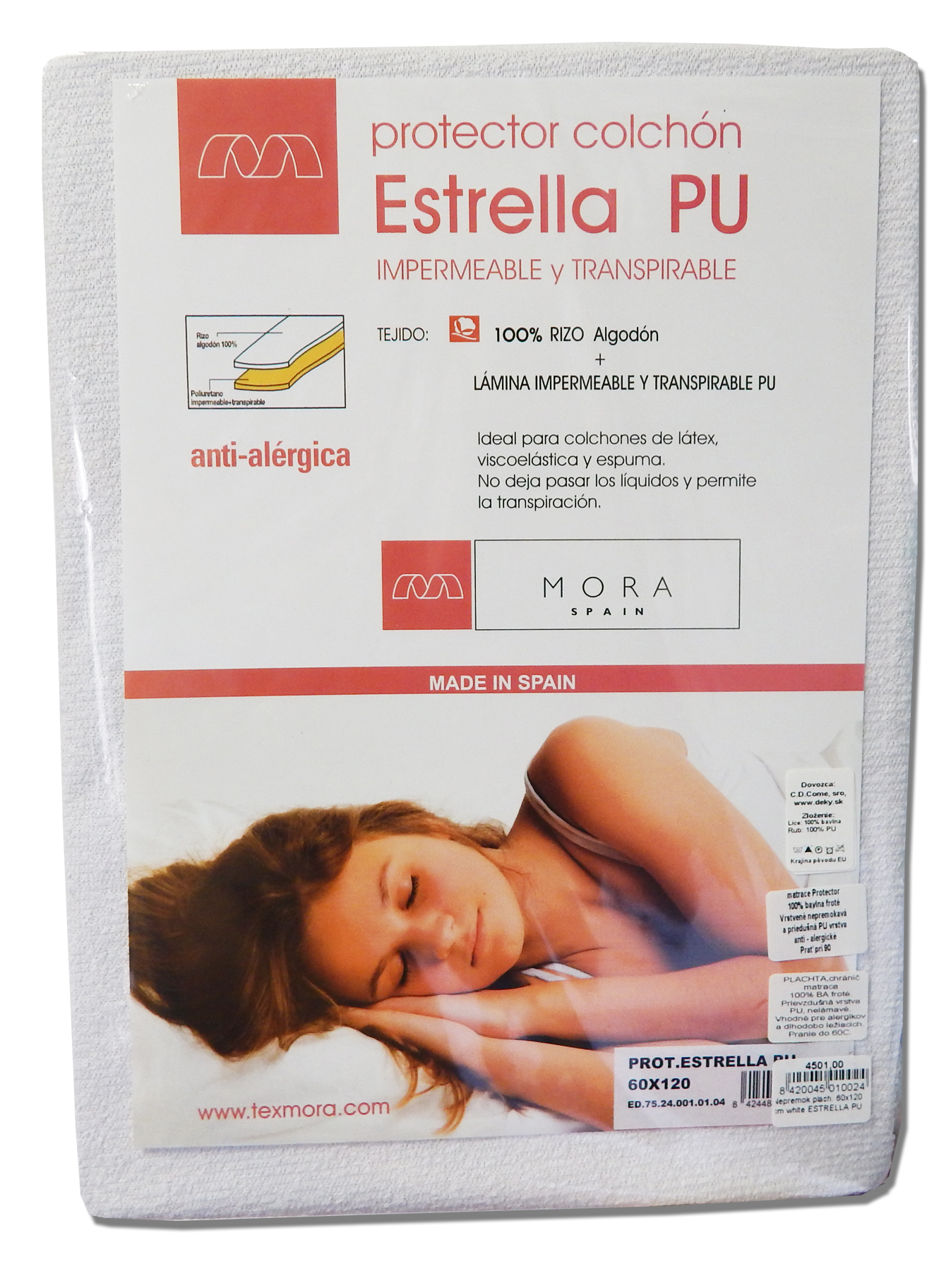 Nepremok plach. 60x120 cm white ESTRELLA PU