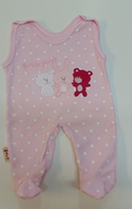 Dupačky HX výšivka pink ružová bodka 50