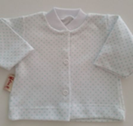 Kabátik HX white biela bodky 62