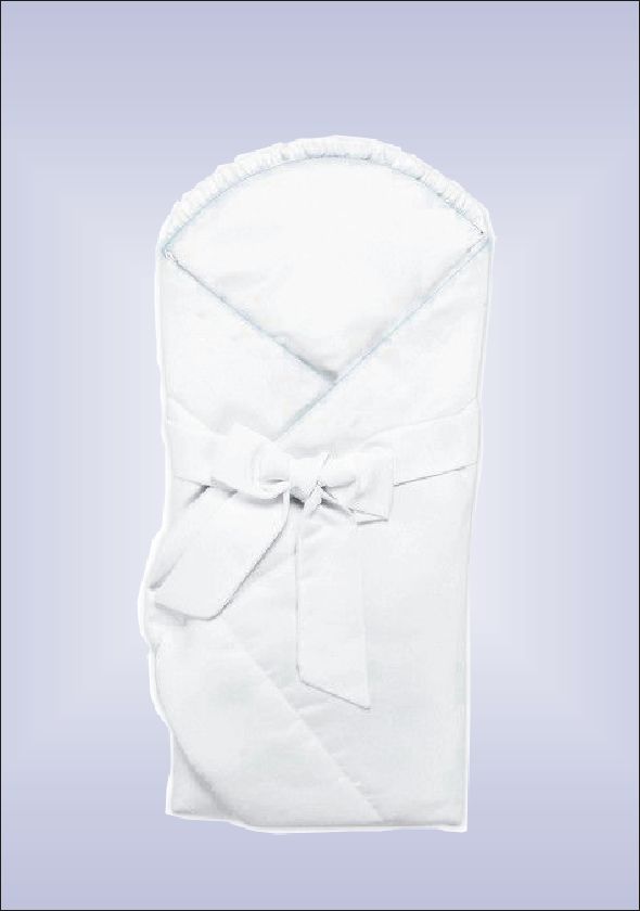 Zavinovačka kokos 75x80 šnúrky Krst saténová biela na krst