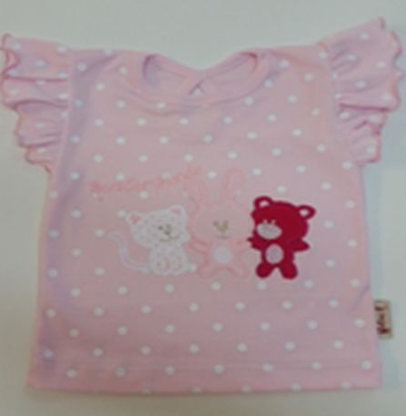 Košielka krátky rukáv HX potlač pink ružová 92