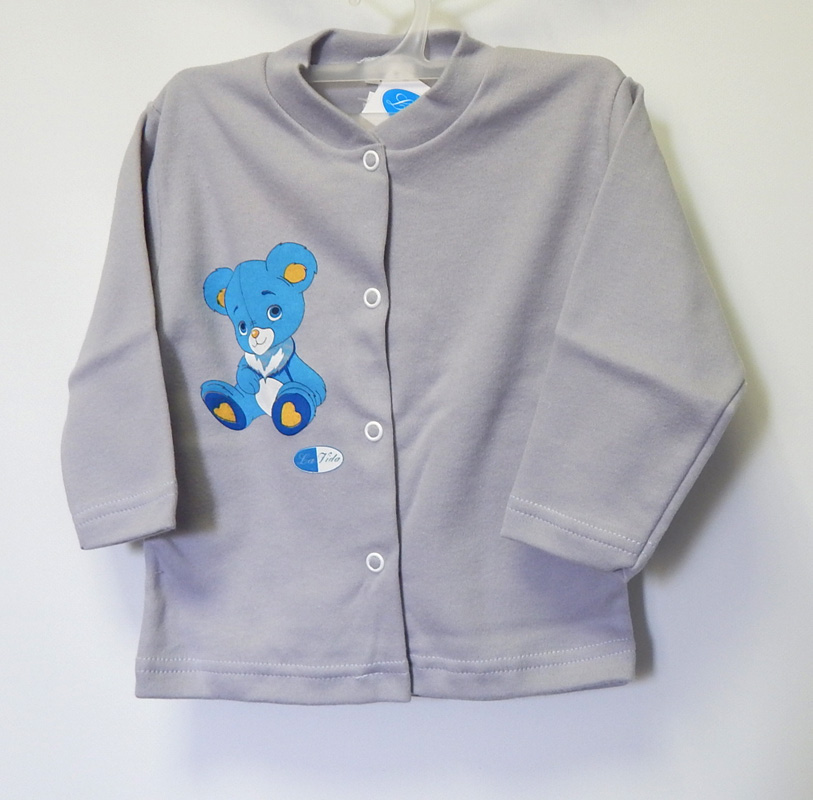 Kabátik HX potlač grey šedá 86