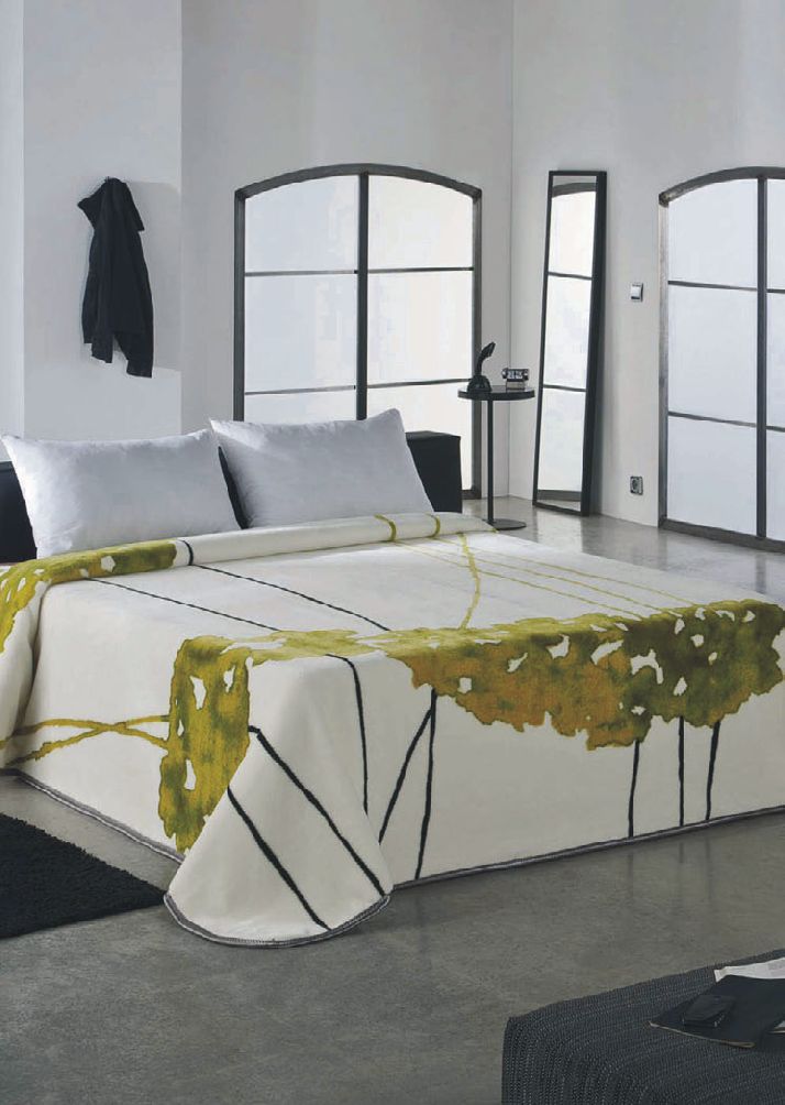 9358 minimalista 220x240 03 green zelená deka