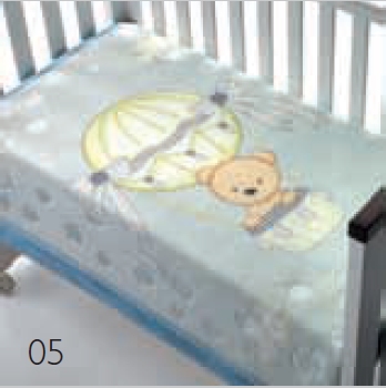 042 Luxury Plus 80x110 05 blue modrá deka