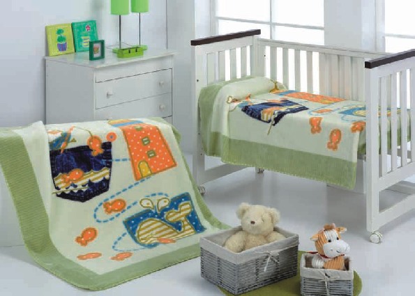 055 Magic Baby 80x110 08 green zelená deka