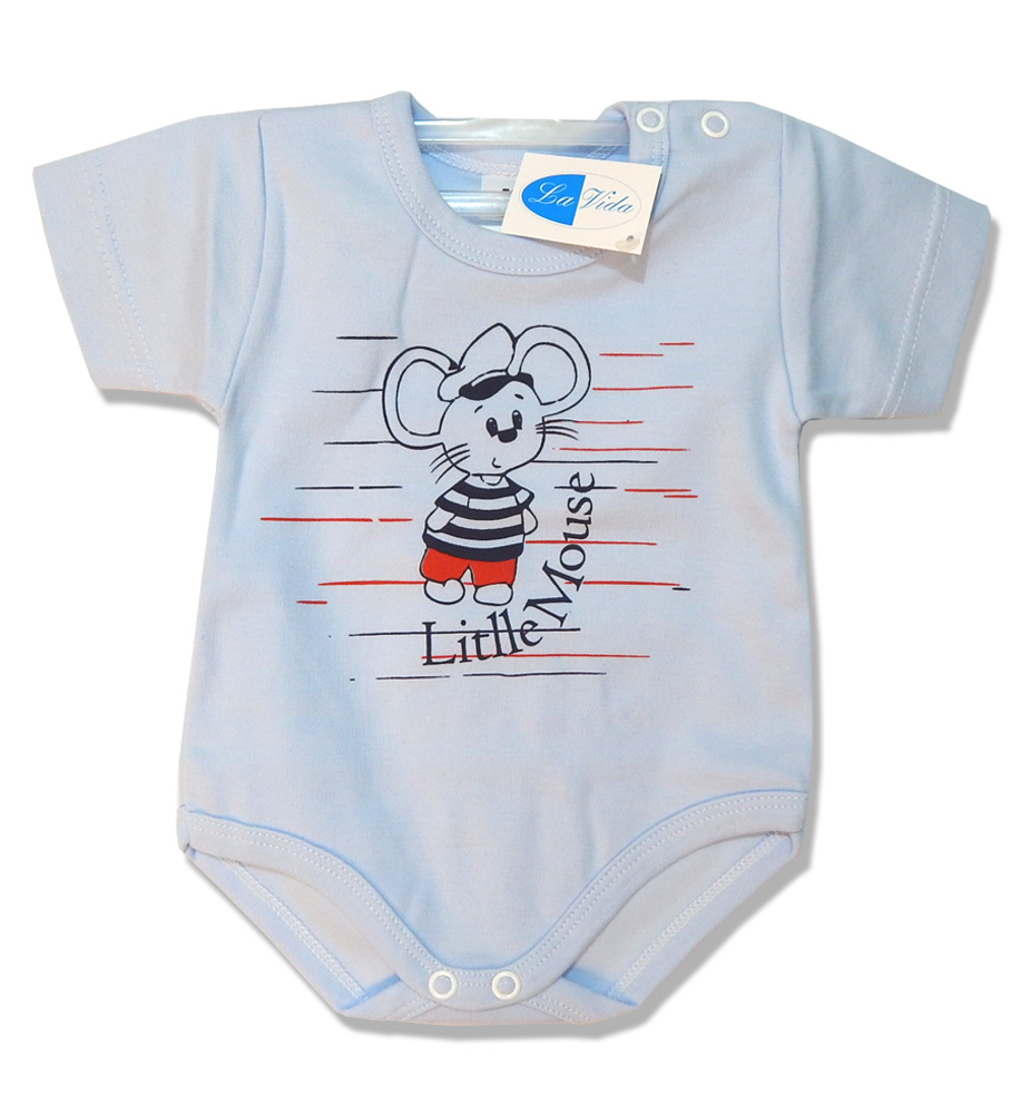 Body krátky rukáv HX potlač blue modrá 80