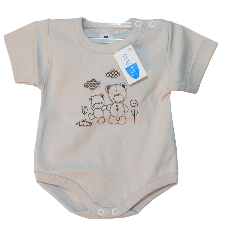 Body krátky rukáv HX potlač grey šedá 74